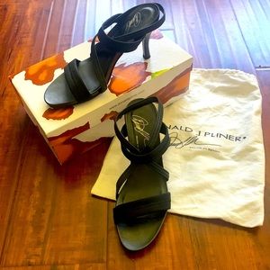Donald J Pliner Strappy Black Heels